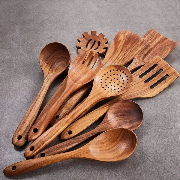 Wooden Kitchen Utensils Set